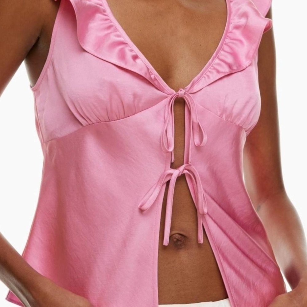 NWT Aritzia Wilfred Tonka Blouse - Bubblegum Pink